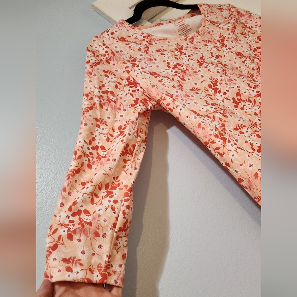 Women's L.L. Bean Floral 3/4 Sleeve, size XS-Reg NWT - Picture 2 of 8
